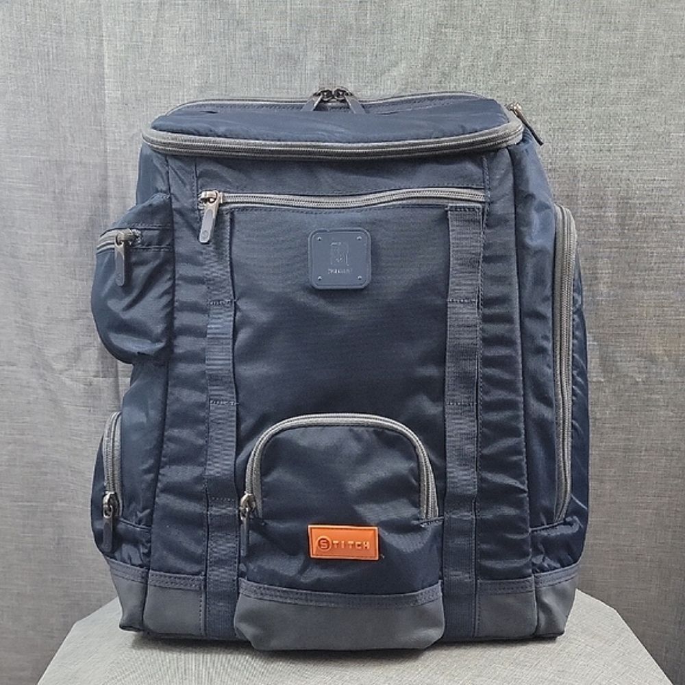 STITCH Birdie Golf Backpack Navy Blue Men's Large Travel Bag